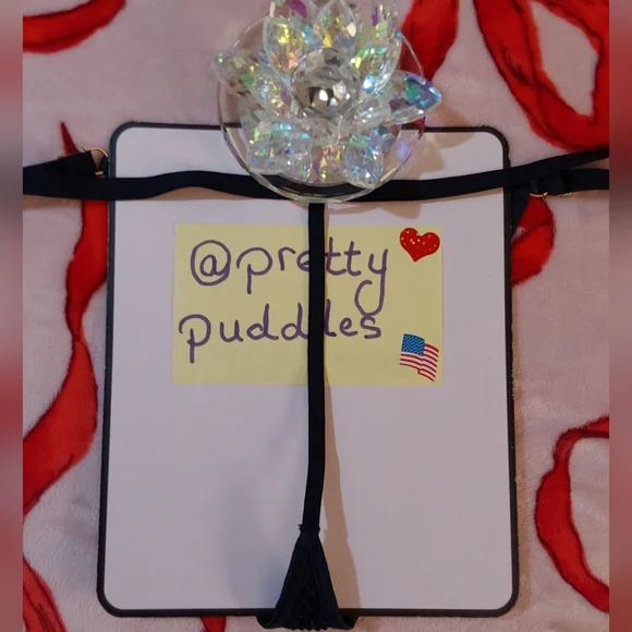 💎 XXL 2pc VS Very Sexy Ziggy Glam Shine Fishnet Bralette & V-String Set 💎 - Picture 4 of 15